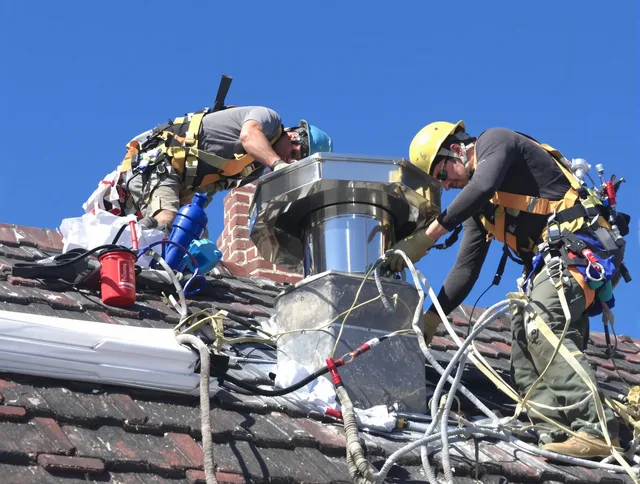 Protective chimney cap installed by Avon Lake Chimney Sweep in Avon Lake, OH