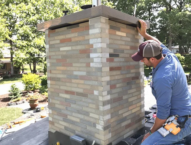 Avon Lake Chimney Sweep completing a modern chimney remodel in Avon Lake, OH