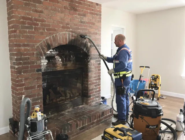 Avon Lake Chimney Sweep expert performing detailed chimney sweep in Avon Lake, OH