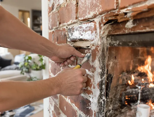 Routine fireplace repair by Avon Lake Chimney Sweep in Avon Lake, OH