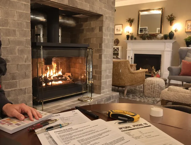 Avon Lake Chimney Sweep verifying fireplace safety measures in Avon Lake, OH